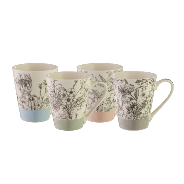 Floral 400ml Mug Set