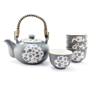 Blue Rose Japanese Tea Set