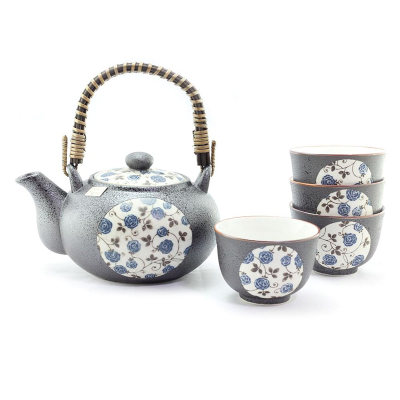 Blue Rose Japanese Tea Set