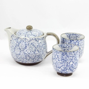 Blue Sunflower Tea Set