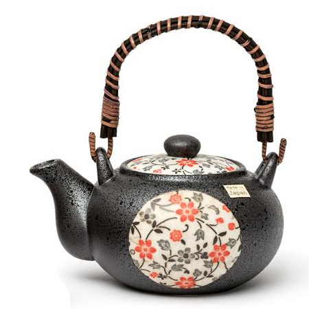 Red Flower Japanese Tea Set